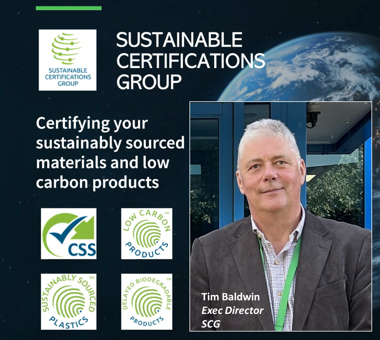 Exec Director Tim Baldwin awarding Certification to James Finlayson at Impact Recycling